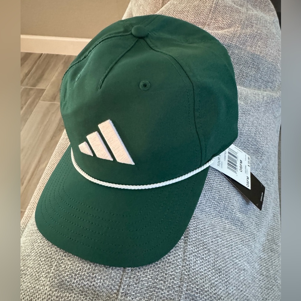 🏷️ Adidas Tour 5 panel hat CG green retro SnapBack NWT 🏷️